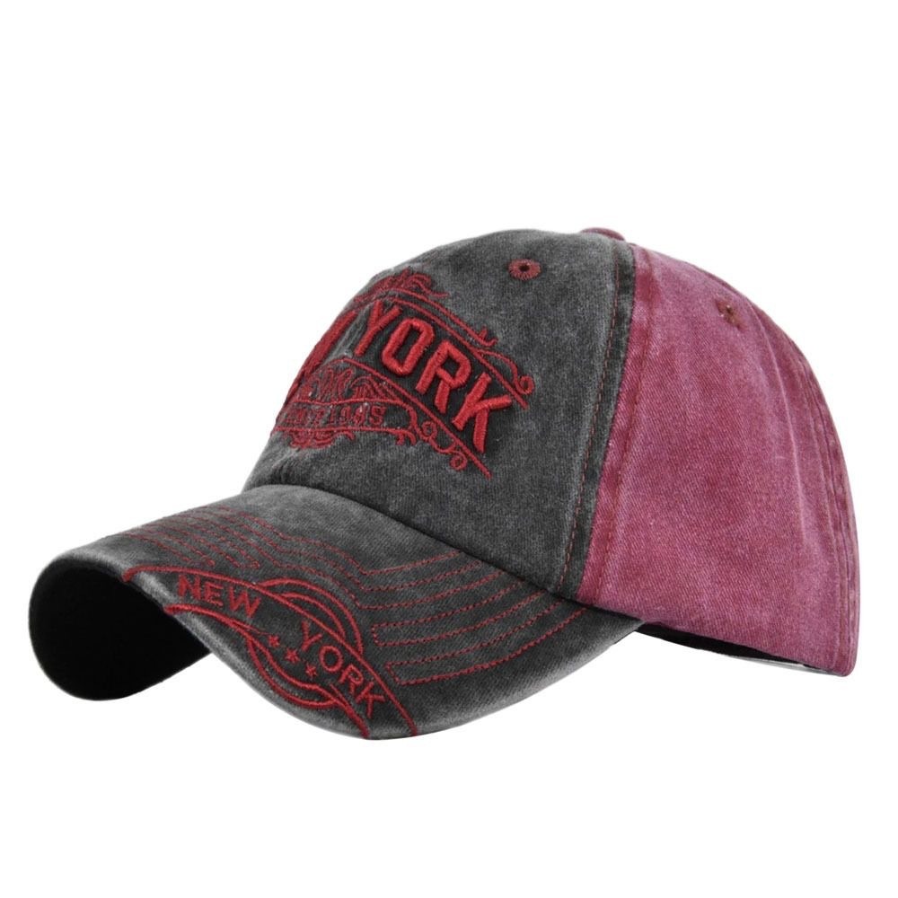 Embroidery York - Gorra de béisbol retro con letras
