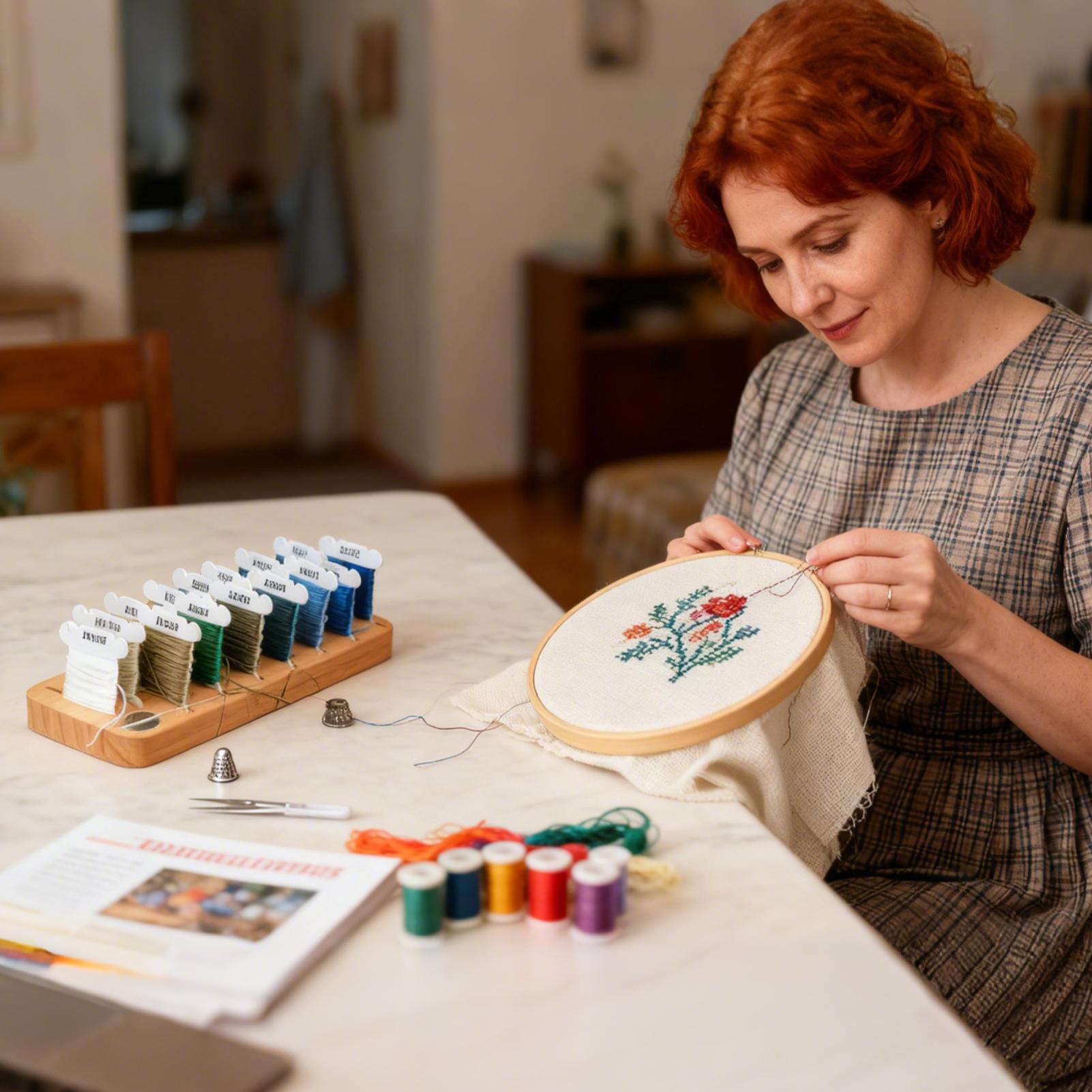 Embroidery Floss - Organizador de hilo de bordar, soporte