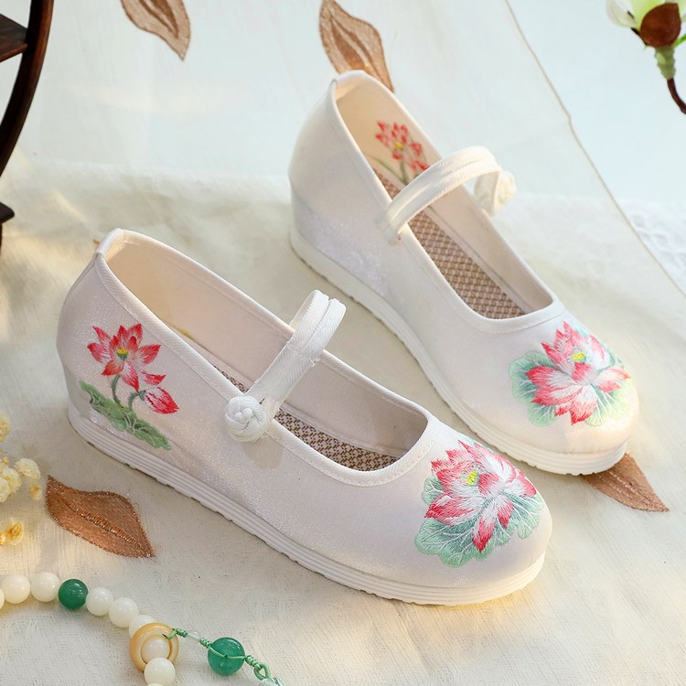 Embroidery White - 2026 zapatos Mary Jane con tacón