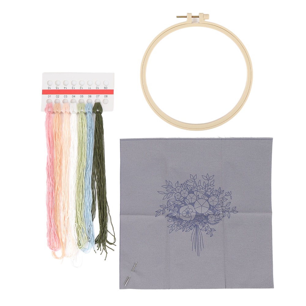 Embroidery Design Patterns Flowers - Kit de Bordado con Patrón Impreso,