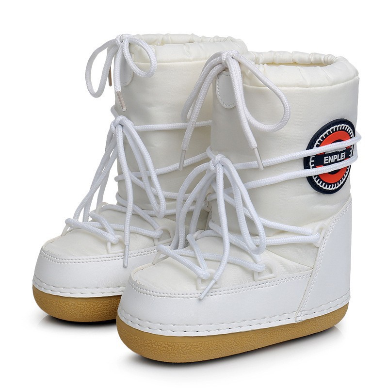 Embroidery White - Botas de nieve de invierno para