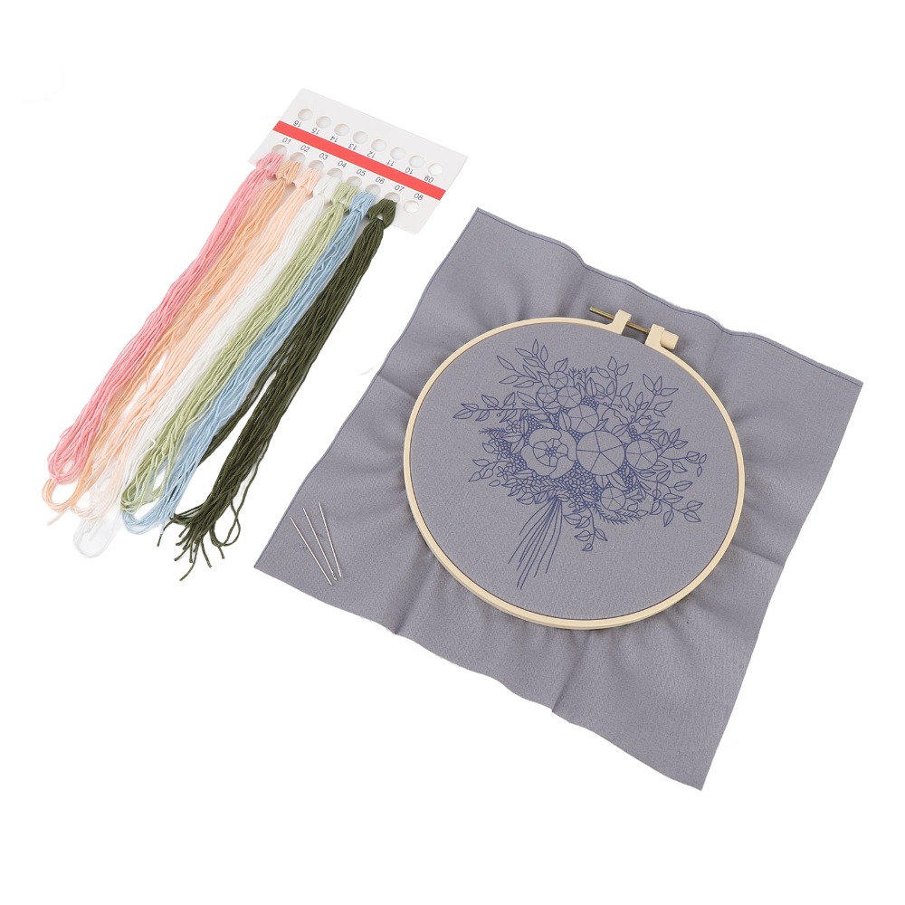 Embroidery Design Patterns Flowers - Kit de Bordado con Patrón Impreso,
