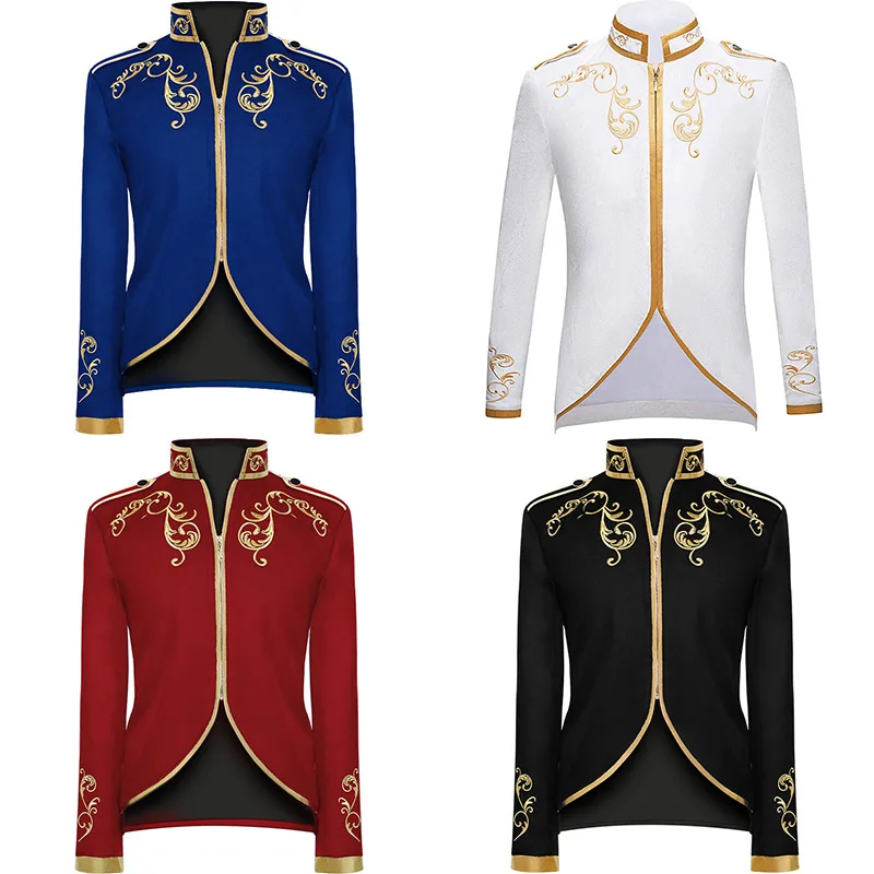 Embroidery Converter - Chaqueta Medieval Vintage victoriana para hombre,