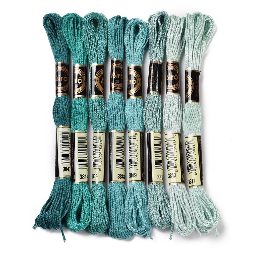 Embroidery Floss - 1 Juego de 8 rollos de