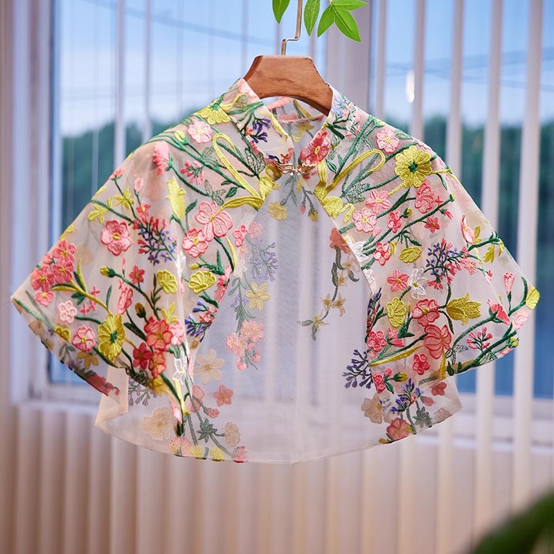 Embroidery Pashmina - Pashmina de encaje con bordado floral