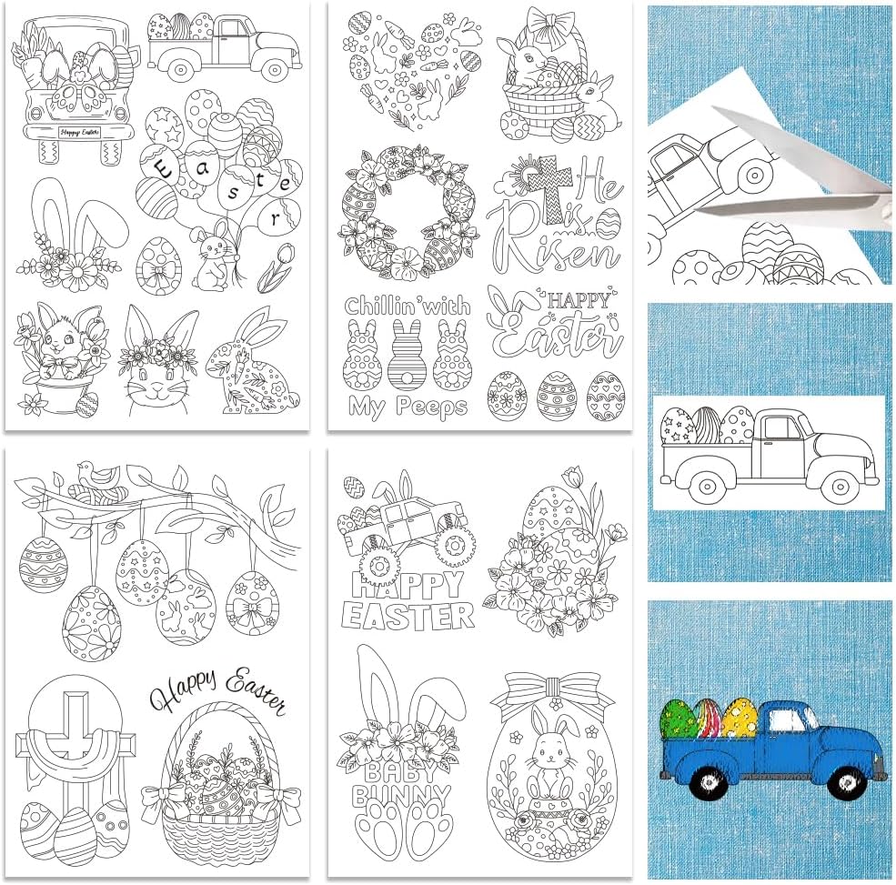 ORIGACH 4 Hojas de Estabilizad - Embroidery Design Patterns Flowers reseña y precio