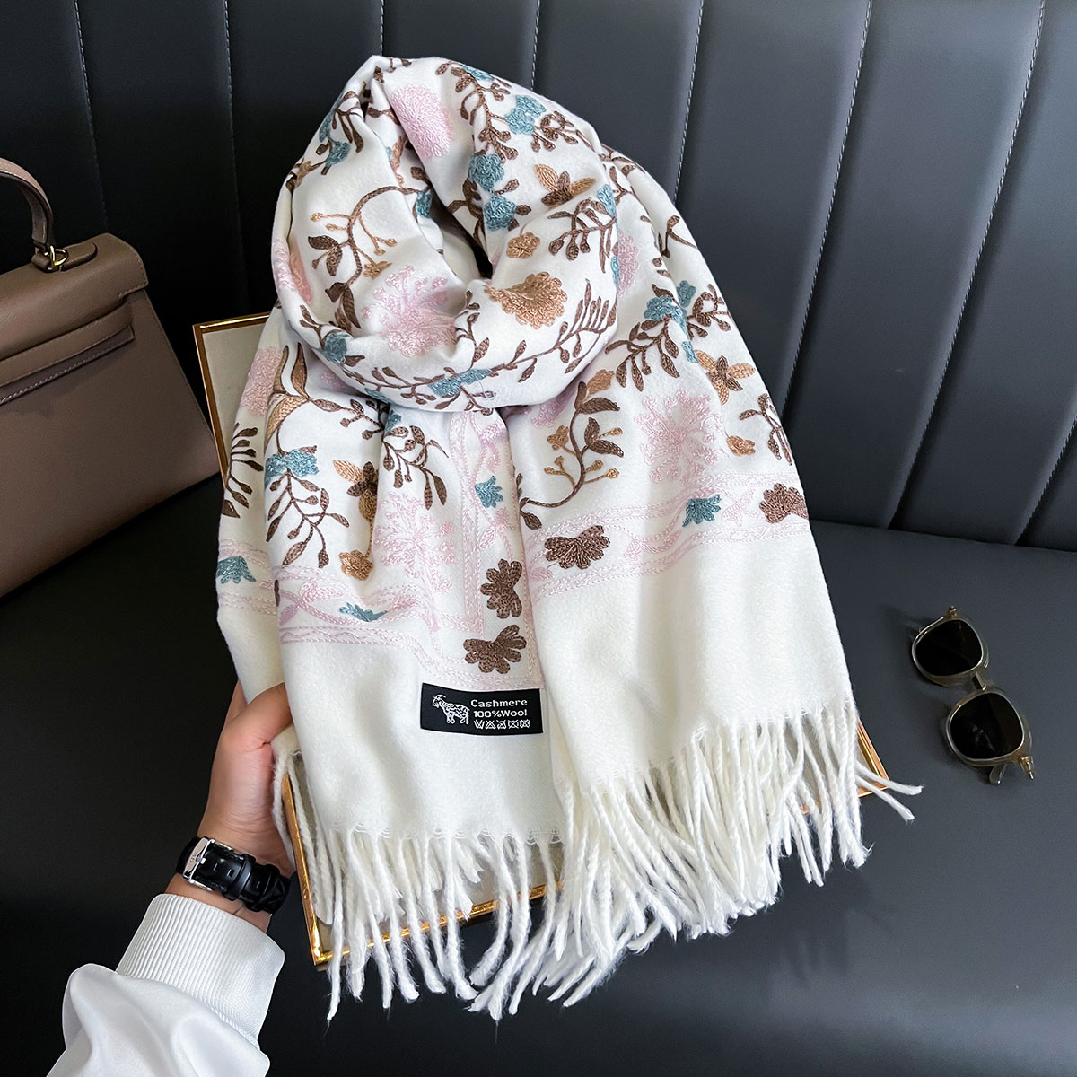 Nueva Bufanda de Cachemira cál - Embroidery Pashmina reseña y precio