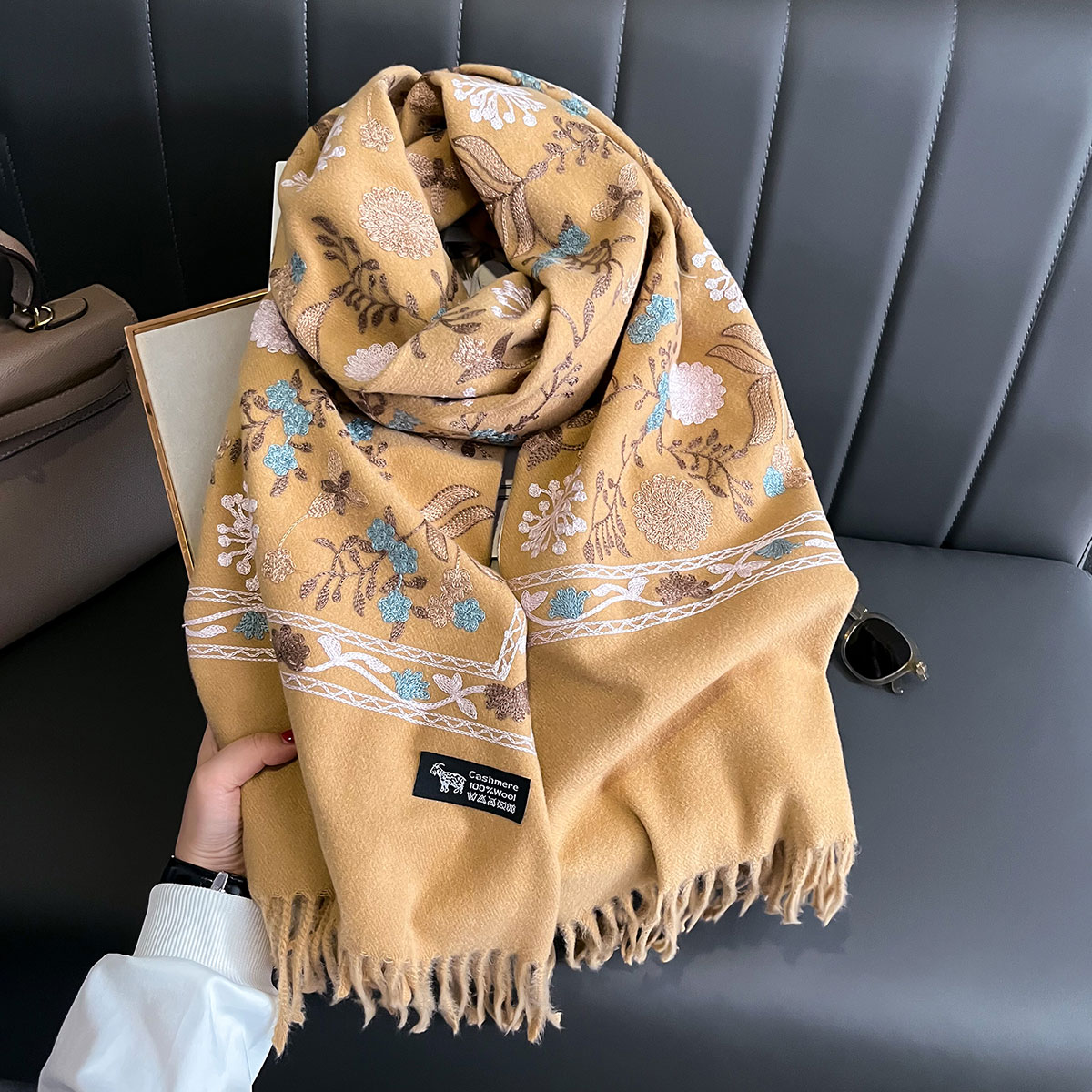 Nueva Bufanda de Cachemira cál - Embroidery Pashmina reseña y precio