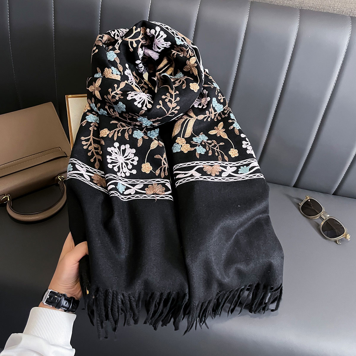 Nueva Bufanda de Cachemira cál - Embroidery Pashmina reseña y precio