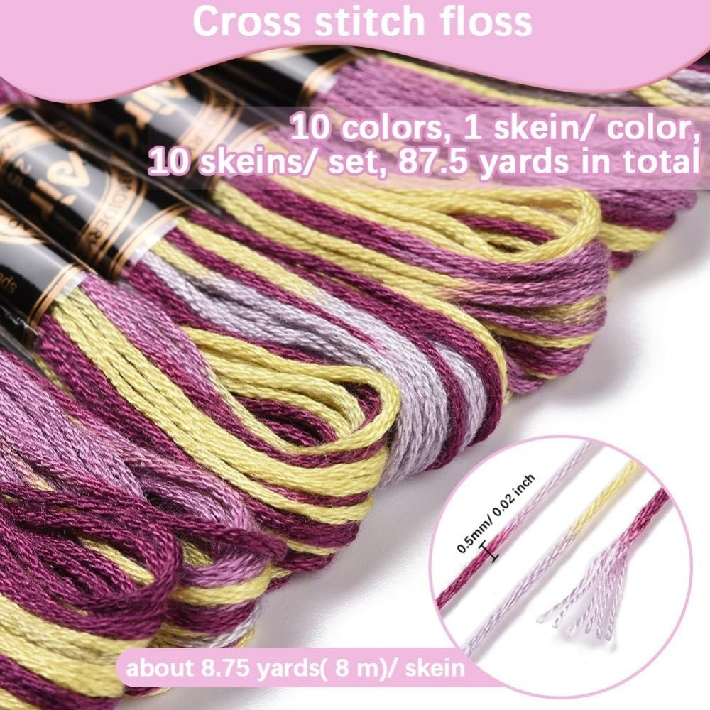 6 hebras de hilo de bordar mor - Embroidery Floss reseña y precio