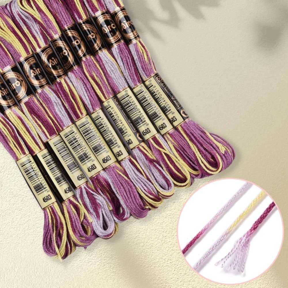 6 hebras de hilo de bordar mor - Embroidery Floss reseña y precio