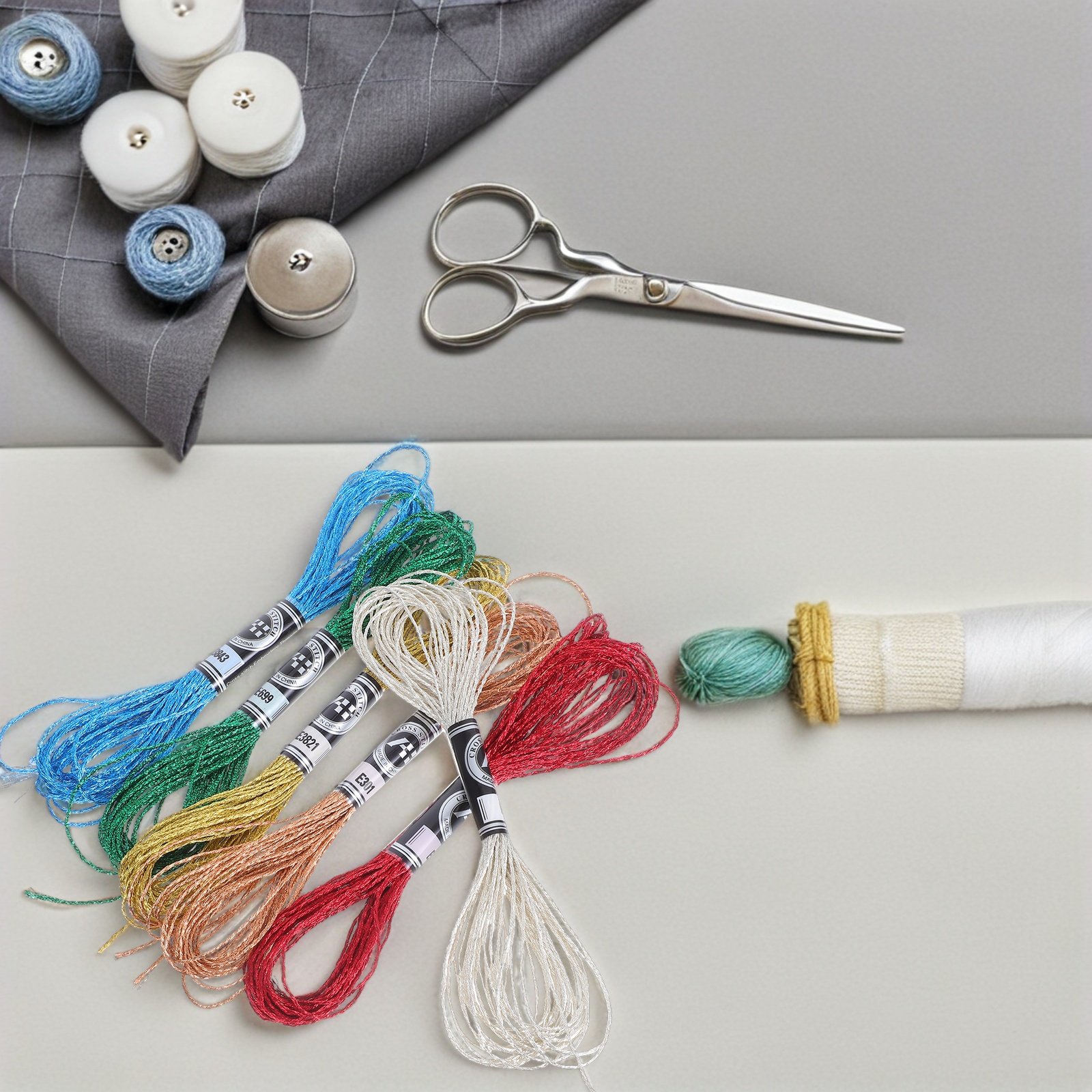 6 Piezas de Hilo Metálico de L - Embroidery Floss reseña y precio