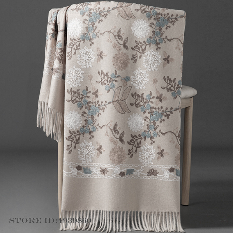 Bufanda de cachemira para muje - Embroidery Pashmina reseña y precio
