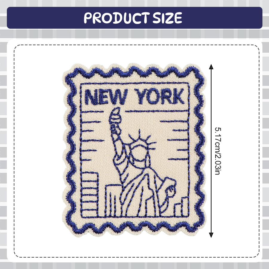 1 unidad Parche de tela bordad - Embroidery York reseña y precio