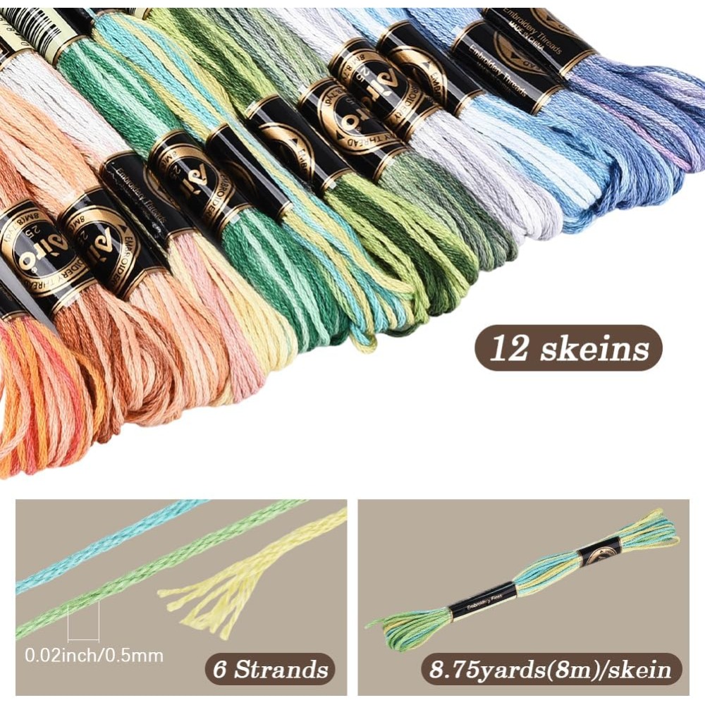 12 rollos de hilo de bordar de - Embroidery Floss reseña y precio