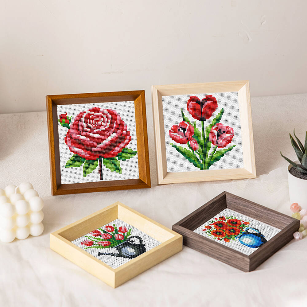 Evershine - Juego de 8 Mini Li - Embroidery Design Patterns Flowers reseña y precio